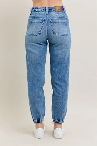 Judy Blue Full Size High Waist Denim Jogger Plus Size