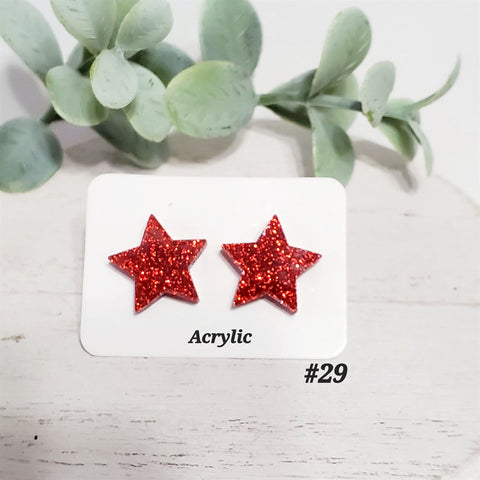 Christmas Wood Studs | Style 29-Sunshine and Wine Boutique