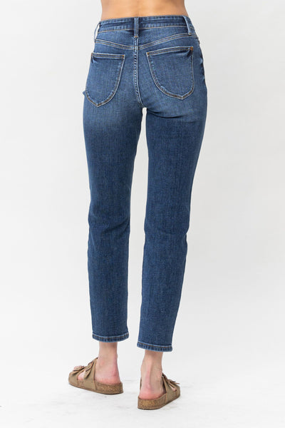 Judy Blue High Waist Shield Back Pocket Slim Denim 82549-Jeans-Sunshine and Wine Boutique