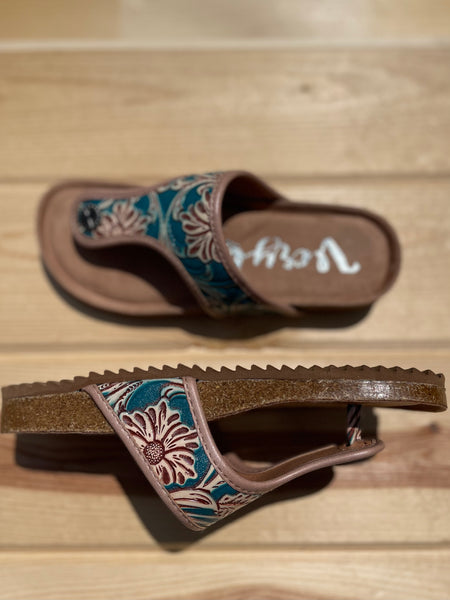 Very G "Darla" Turquoise Sandal-Shoes-Sunshine and Wine Boutique