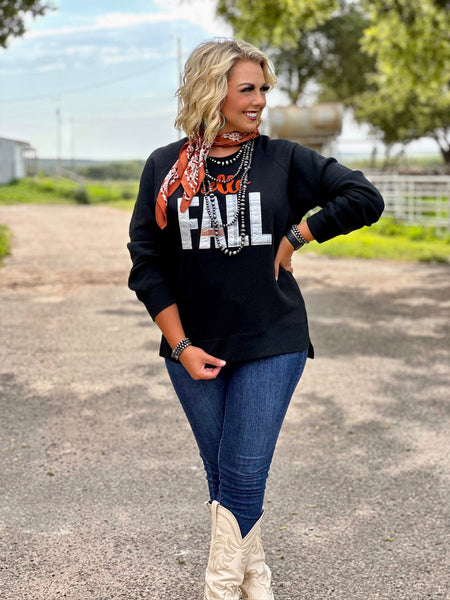 Texas True Threads "Hello Fall" Applique Sweatshirt - Exclusive-Sweaters-Sunshine and Wine Boutique