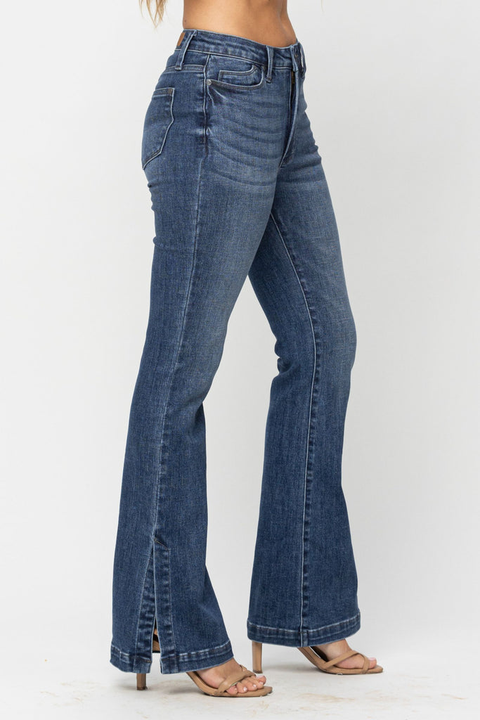 Judy Blue Tummy Control Release Hem Slim Bootcut Jeans