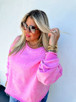 Kali Mineral Wash Sweatshirt In Assorted Colors