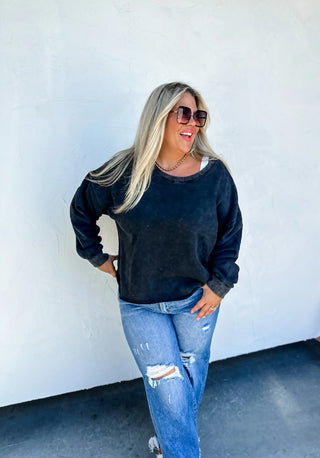 Kali Mineral Wash Sweatshirt In Assorted Colors