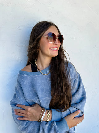 Kali Mineral Wash Sweatshirt In Assorted Colors