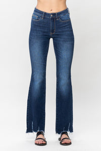 Judy Blue Mid Rise Non Distressed Hem Bootcut Denim 82519-Jeans-Sunshine and Wine Boutique