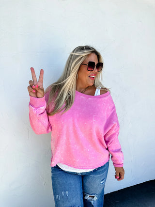 Kali Mineral Wash Sweatshirt In Assorted Colors