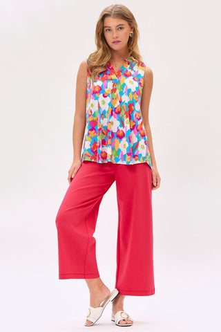 Dear Scarlett Dear Scarlett Lizzy Tank Top in Floral Aqua