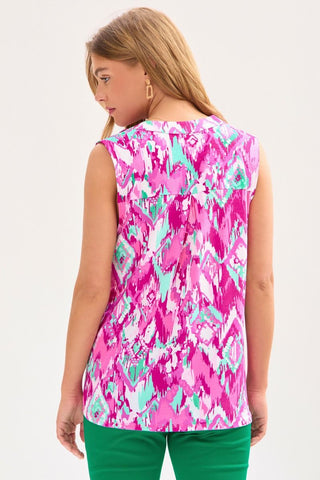 Dear Scarlett Dear Scarlett Lizzy Tank Top in Pink/Teal