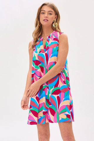 Dear Scarlett Dear Scarlett Lizzy Tank Dress in RoyalMulti