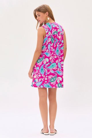 Dear Scarlett Dear Scarlett Lizzy Tank Dress in Hot Pink
