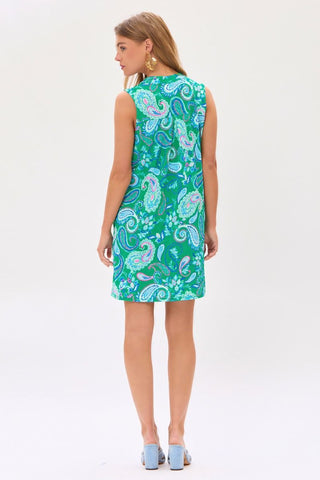 Dear Scarlett Dear Scarlett Lizzy Tank Dress in Emerald/Blue