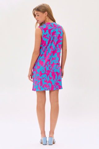 Dear Scarlett Dear Scarlett Lizzy Tank Dress in Magenta Teal