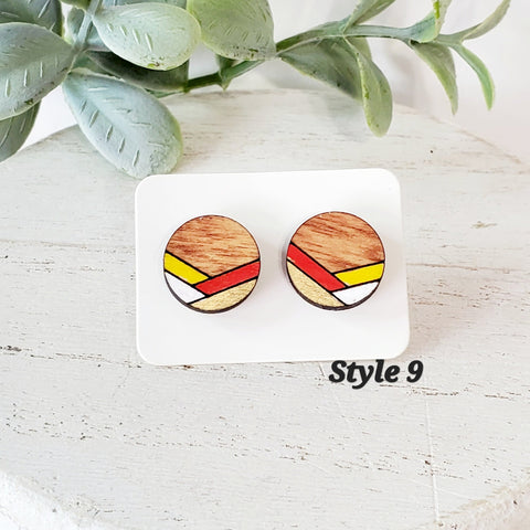 KC Wood Studs | Style 9-Sunshine and Wine Boutique