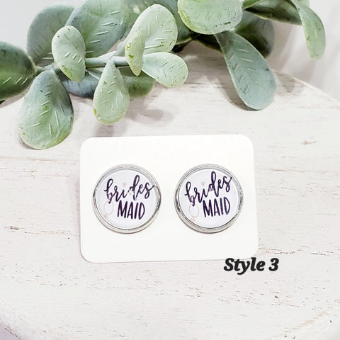 Bridal Studs | Style 3-Earrings-Sunshine and Wine Boutique