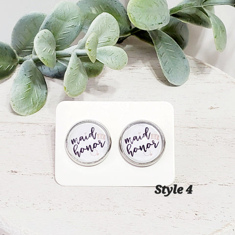 Bridal Studs | Style 4-Earrings-Sunshine and Wine Boutique