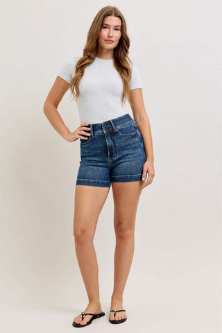 Judy Blue High Waist Tummy Control Slim Denim Short 150350