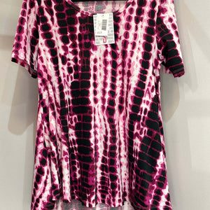 LuLaRoe Perfect T Short Sleeve Top S, Pink Tie Dye-Shirts & Tops-Sunshine and Wine Boutique