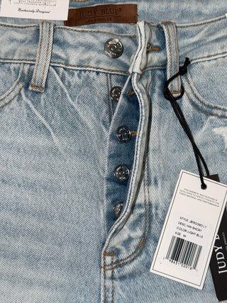 Judy Blue High Waist Button Fly Rigid Magic Cut Off Denim Short 150380