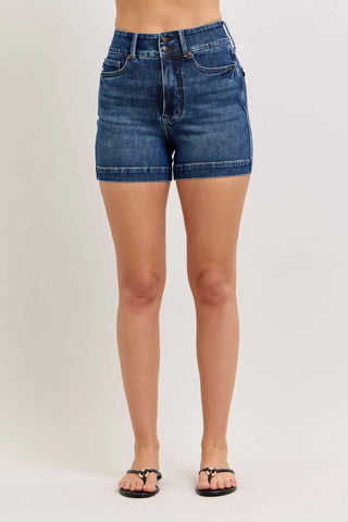 Judy Blue High Waist Tummy Control Slim Denim Short 150350