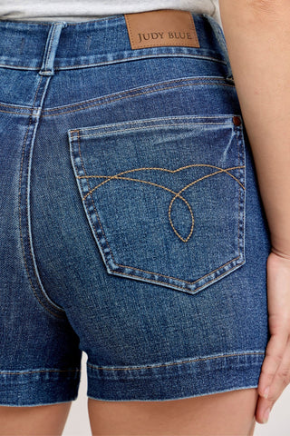 Judy Blue High Waist Tummy Control Slim Denim Short 150350