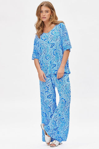 Dear Scarlett Dear Scarlett Cabana Set in PaisleyRoyal Blue