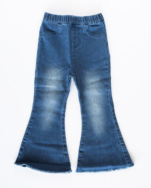 Bailey’s Blossoms Girl's “Sophie” Dark Wash Bell Bottom Flare Denim-Clothing-Sunshine and Wine Boutique