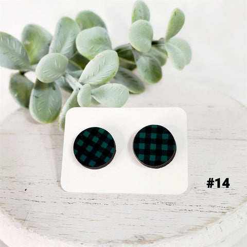 Christmas Wood Studs | Style 14-Sunshine and Wine Boutique