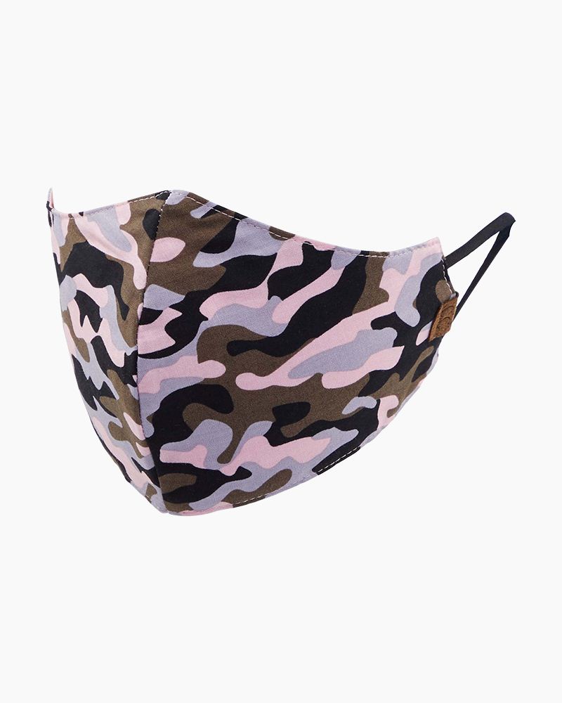 C.C Camouflage Face Mask, Pink-Face Mask-Sunshine and Wine Boutique