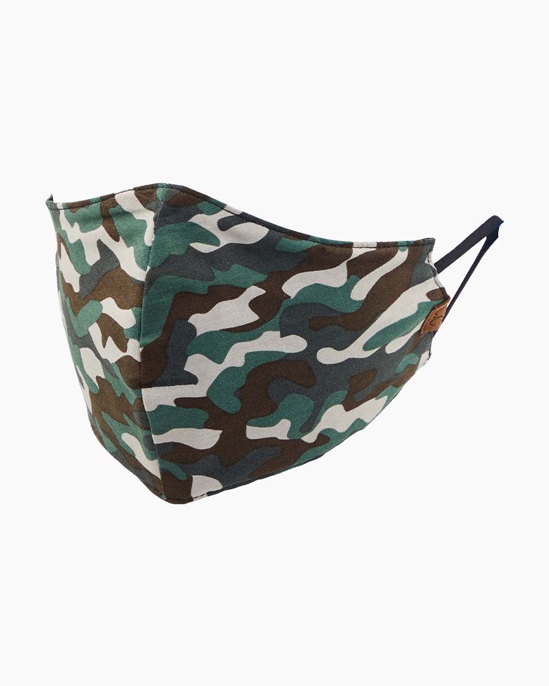 C.C Camouflage Face Mask, Green-Face Mask-Sunshine and Wine Boutique