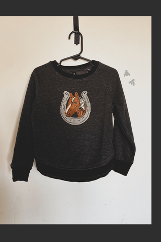 2 Fly Kid's Good Ol Days Long Sleeve Tee, Charcoal