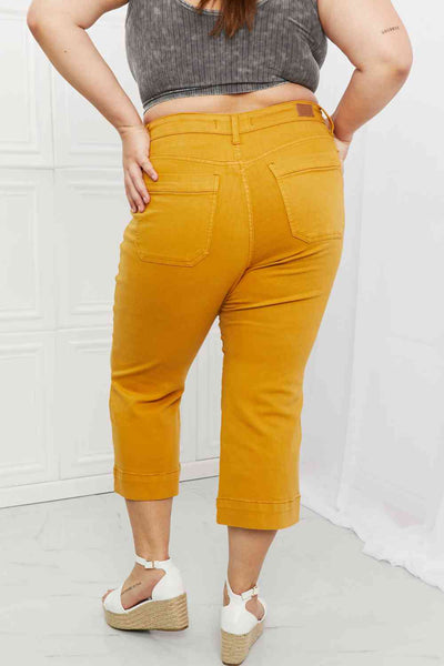 Judy Blue Jayza Full Size Straight Leg Cropped Jeans - Exclusive-Jeans-Sunshine and Wine Boutique