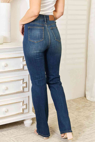 Judy Blue Full Size Elastic Waistband Slim Bootcut Jeans - Exclusive-Jeans-Sunshine and Wine Boutique