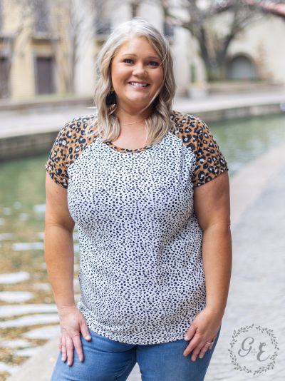 Southern Grace You're Spot on Top, Dalmatian & Leopard Top-Shirts & Tops-Sunshine and Wine Boutique