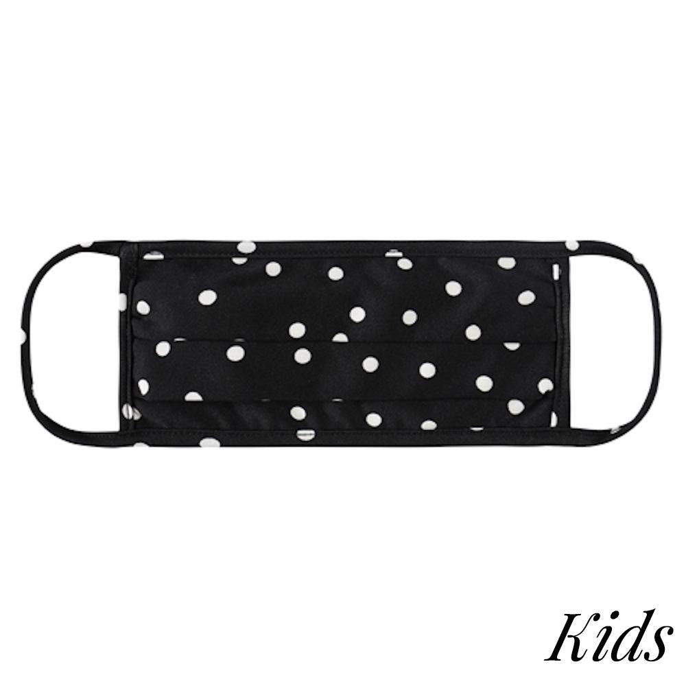 Sunshine & Wine Boutique Kids Polka Dot Print T-Shirt Cloth Face Mask with pleats-Face Mask-Sunshine and Wine Boutique