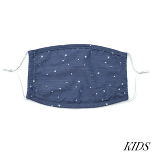 Sunshine & Wine Boutique Kids Do everything in Love Brand Adjustable Stars Fashion Face Mask, blue-Face Mask-Sunshine and Wine Boutique