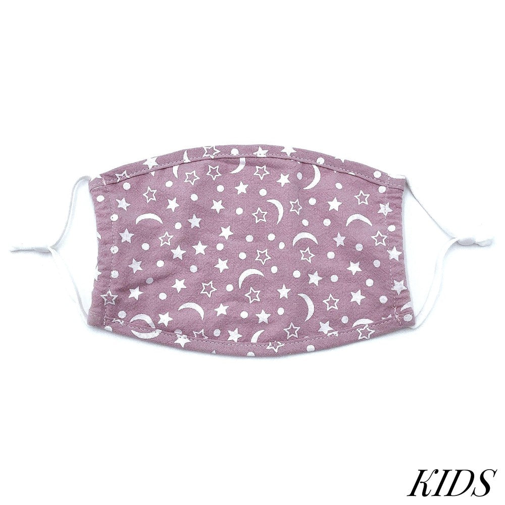 Sunshine & Wine Boutique Kids Do everything in Love Brand Adjustable Stars Fashion Face Mask, purple-Face Mask-Sunshine and Wine Boutique