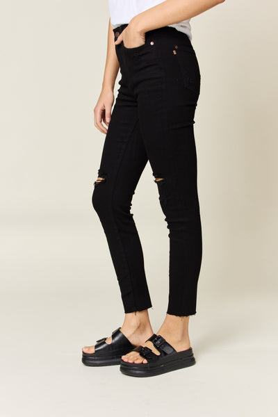 Judy Blue High Waist Distressed Skinny Jeans 88562 - Exclusive-Jeans-Sunshine and Wine Boutique