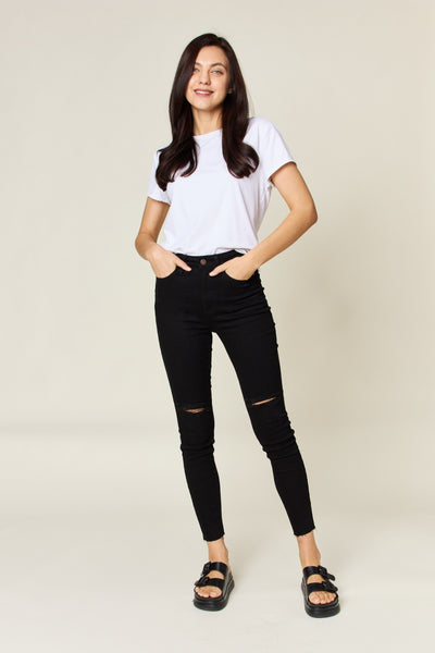 Judy Blue High Waist Distressed Skinny Jeans 88562 - Exclusive-Jeans-Sunshine and Wine Boutique