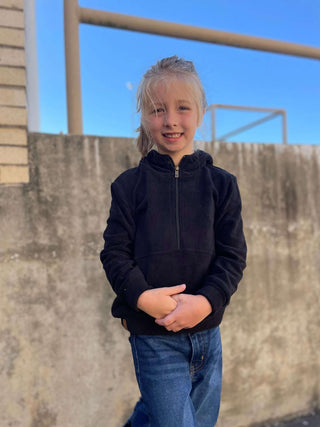 Ampersand Kid’s Half Zip Sweatshirt, Cozy Cutie New Moon