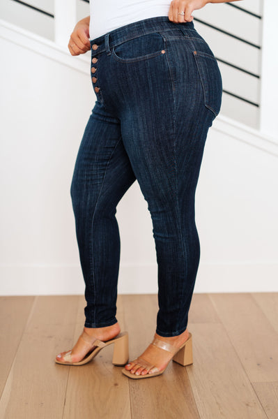 Judy Blue High Waist Hand Sanded Resin Skinny Denim 82331 - Exclusive-Jeans-Sunshine and Wine Boutique