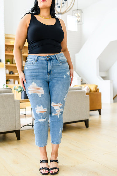 Judy Blue Florence High Waist Destroyed Boyfriend Jeans - Exclusive-Jeans-Sunshine and Wine Boutique