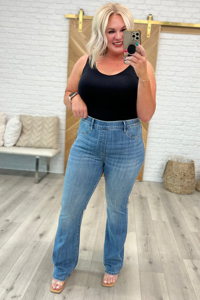 Judy Blue High Rise Pull On Slim Bootcut Jeans 88520 - Exclusive-Jeans-Sunshine and Wine Boutique