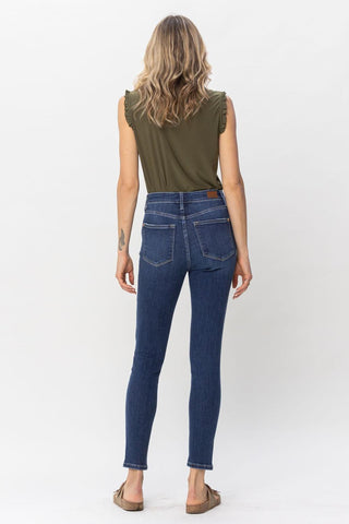 Judy Blue High Waist Front Inseam & Slit Skinny Denim Jeans 82494