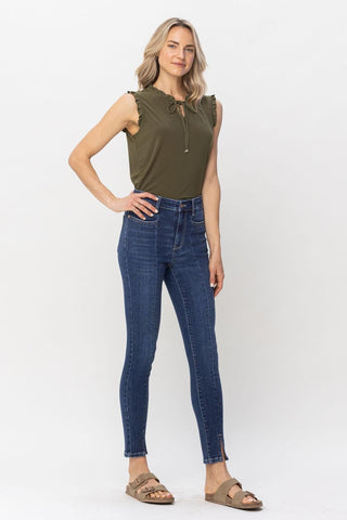 Judy Blue High Waist Front Inseam & Slit Skinny Denim Jeans 82494