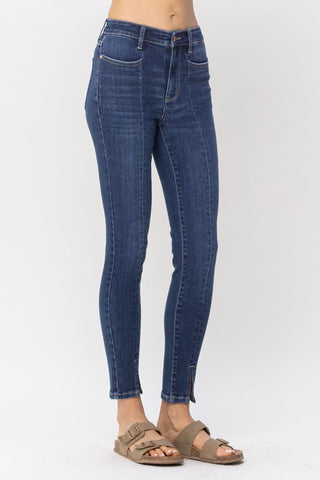 Judy Blue High Waist Front Inseam & Slit Skinny Denim Jeans 82494