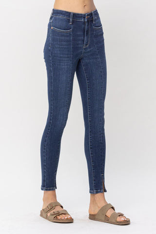 Judy Blue High Waist Front Inseam & Slit Skinny Denim Jeans 82494