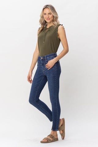 Judy Blue High Waist Front Inseam & Slit Skinny Denim Jeans 82494