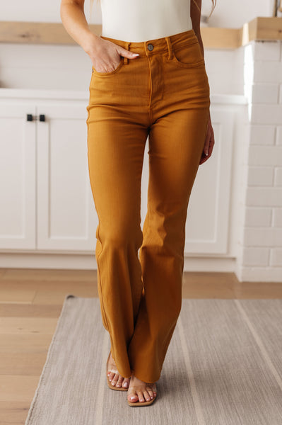 Melinda High Rise Control Top Flare Marigold Denim - Exclusive-Jeans-Sunshine and Wine Boutique