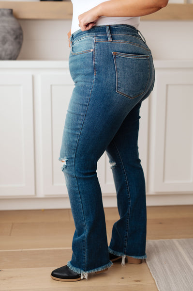 Judy Blue Morgan High Rise Distressed Straight Jeans - Exclusive-Jeans-Sunshine and Wine Boutique